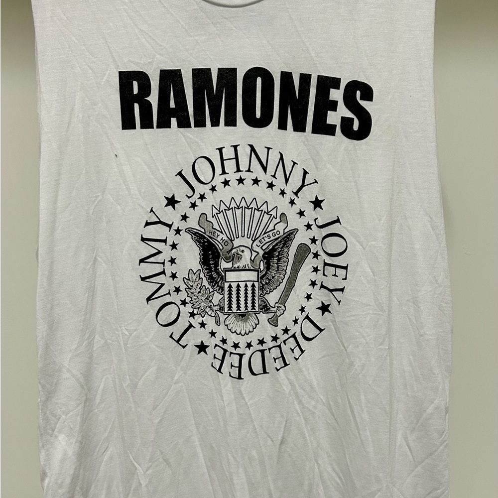 White Ramones Graphic Tank Top
